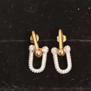 Anthropologie Gold and Silver Loop Earrings
